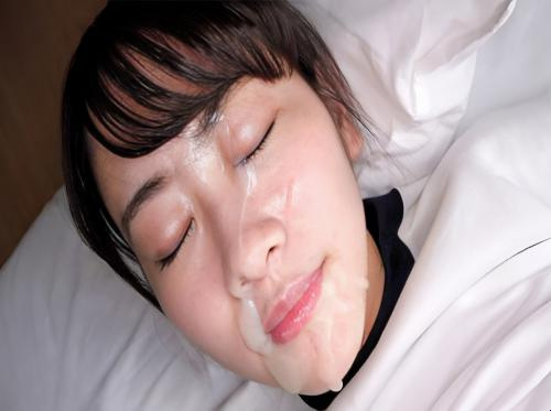 Cumshot on the face of a lustful schoolgirl
